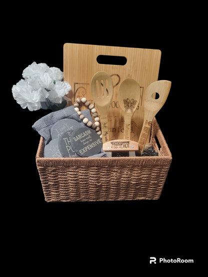 Family Blessings Acacia Gift Basket - 13 Pcs Set