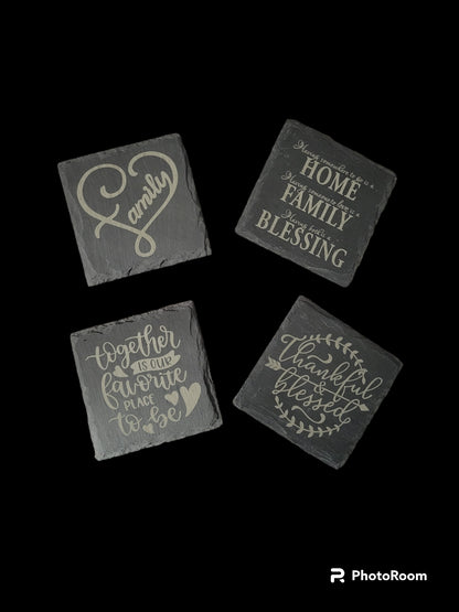 Engraved Slate Coasters