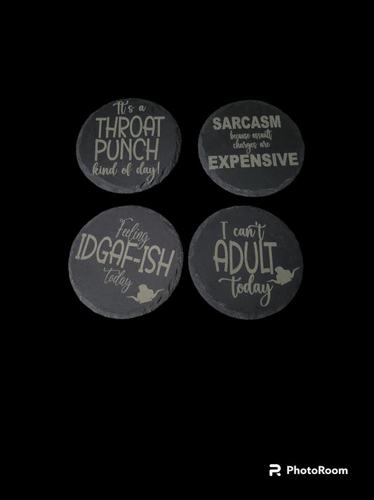 Engraved Slate Coasters